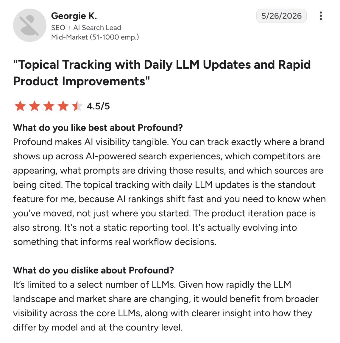 Profound review