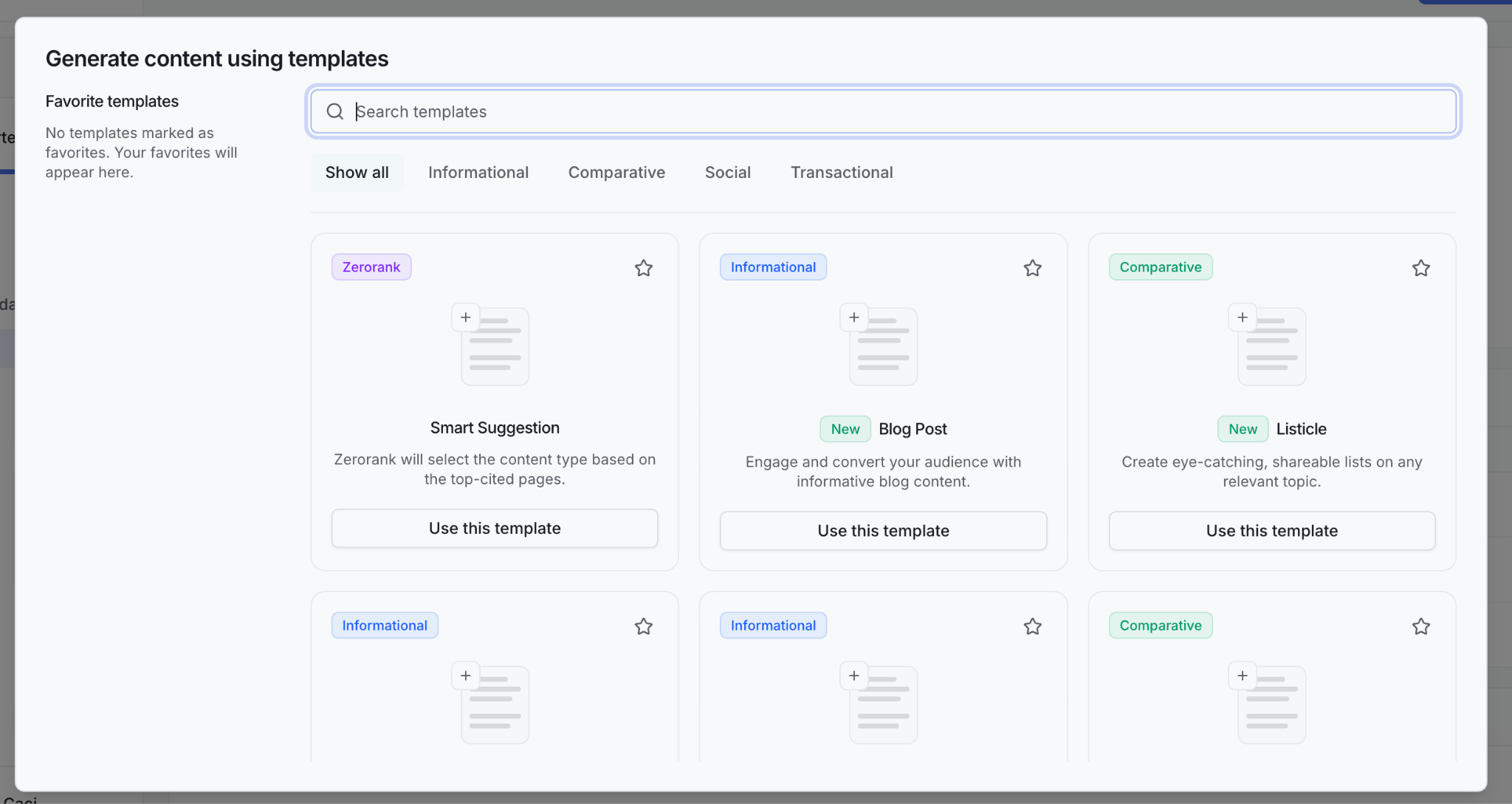 content templates