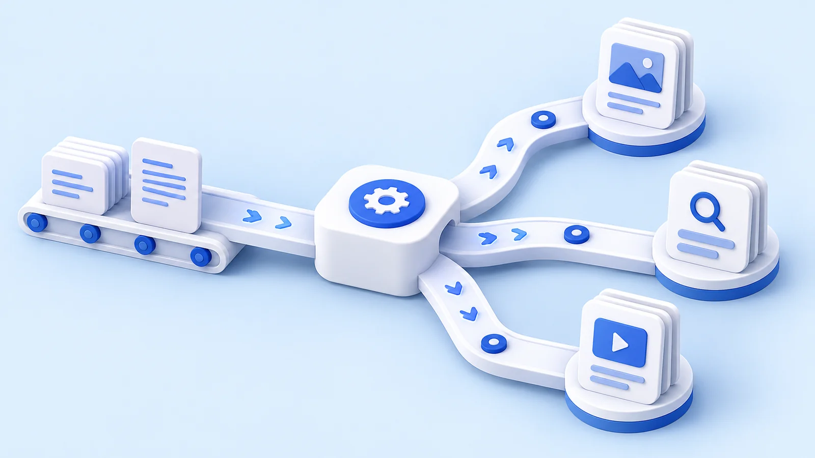 Blue-and-white editorial illustration for a ZeroRank AI search resource