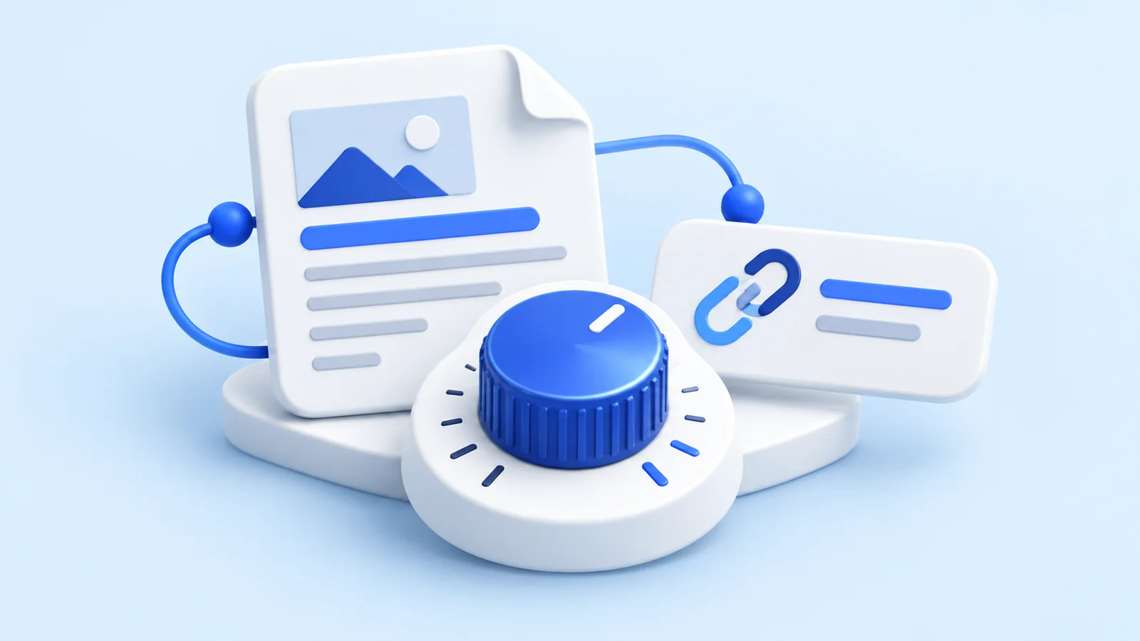 Blue-and-white editorial illustration for a ZeroRank AI search resource