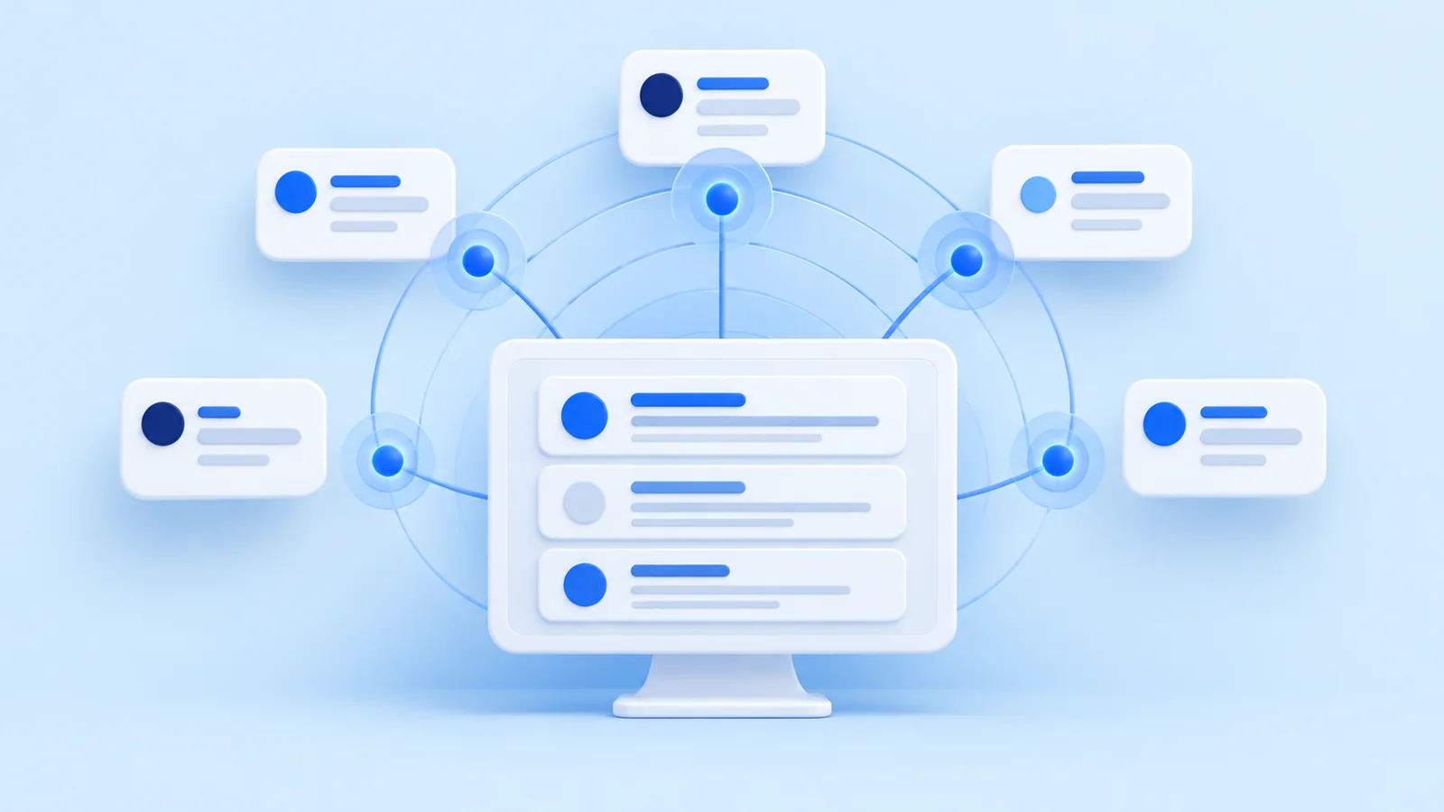 Blue-and-white editorial illustration for a ZeroRank AI search resource