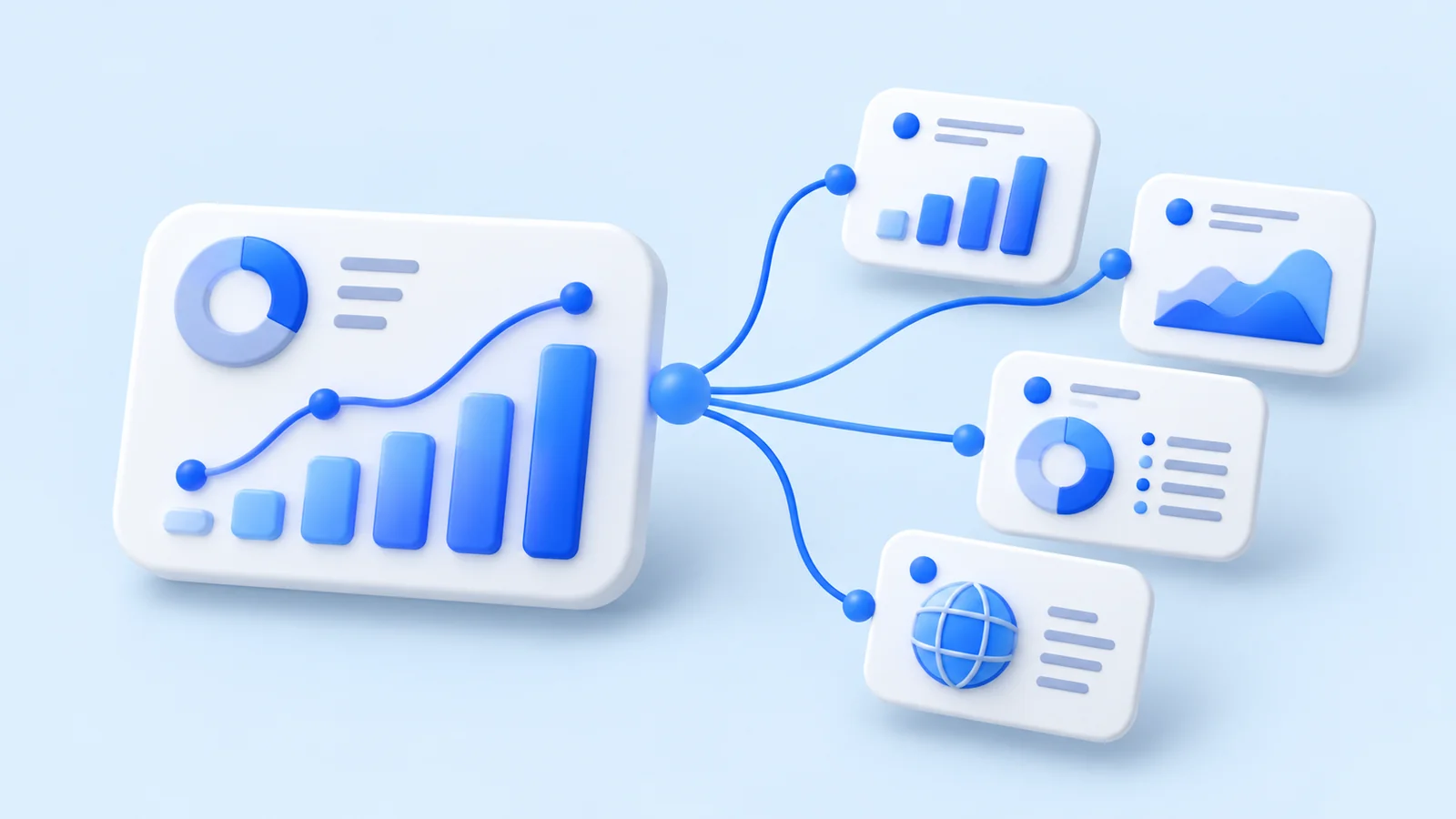 Blue-and-white editorial illustration for a ZeroRank AI search resource
