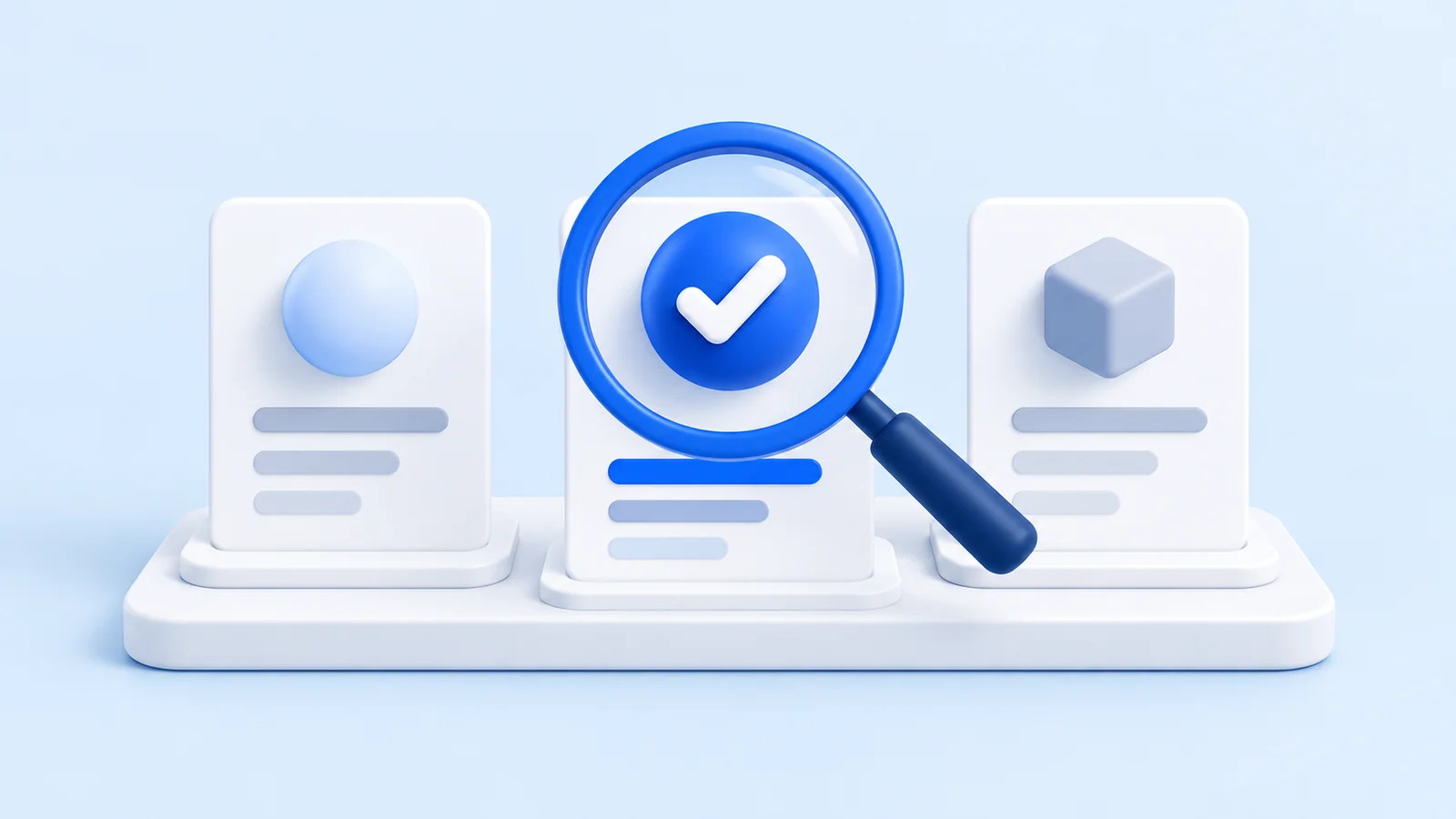 Blue-and-white editorial illustration for a ZeroRank AI search resource