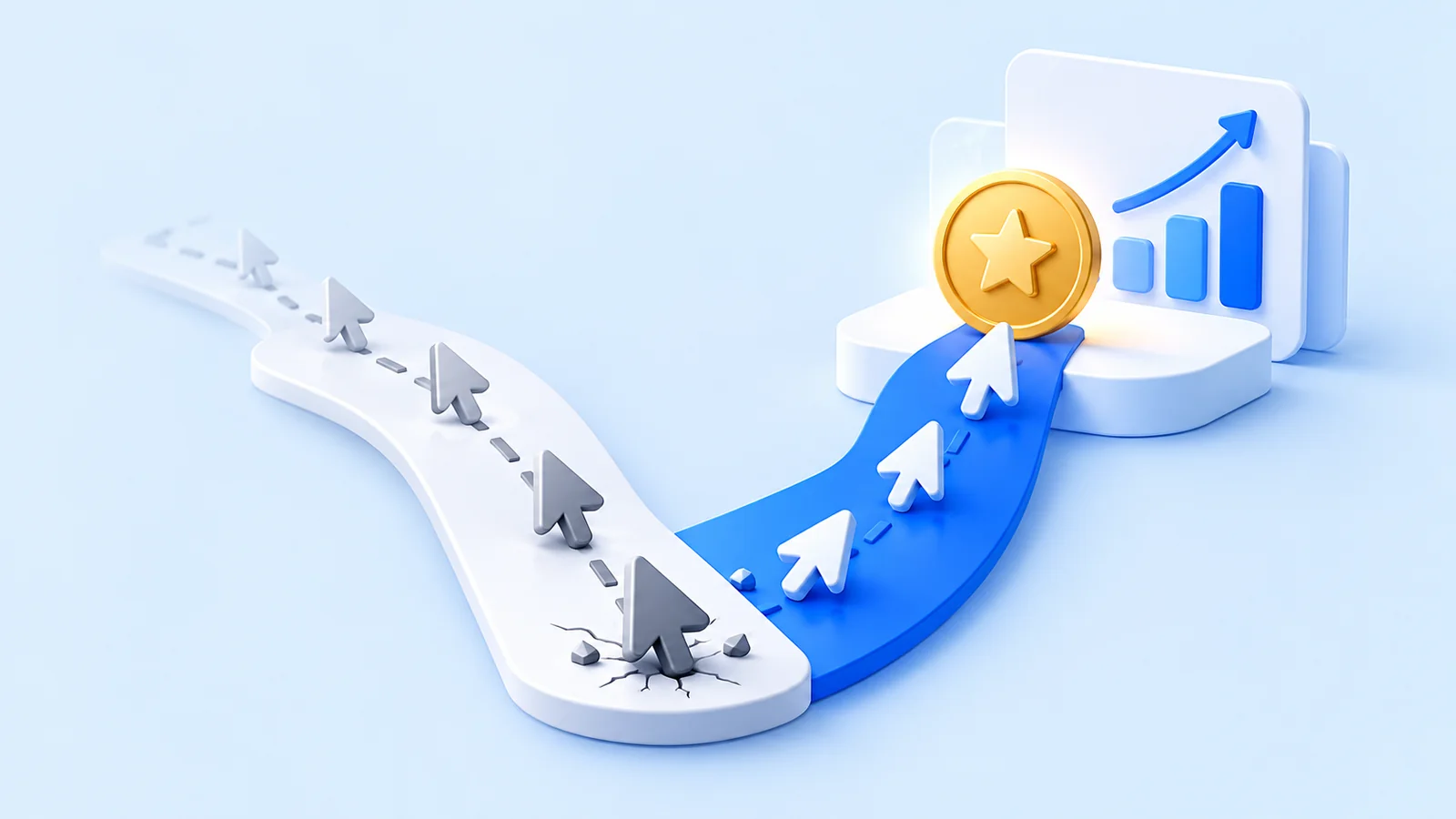 Blue-and-white editorial illustration for a ZeroRank AI search resource