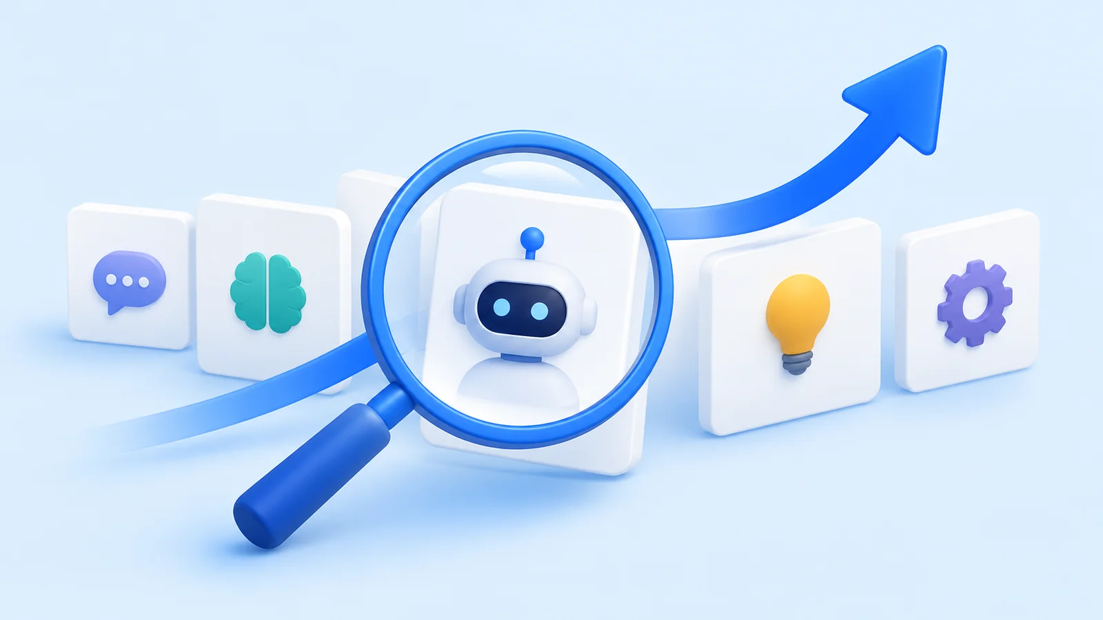 Blue-and-white editorial illustration for a ZeroRank AI search resource