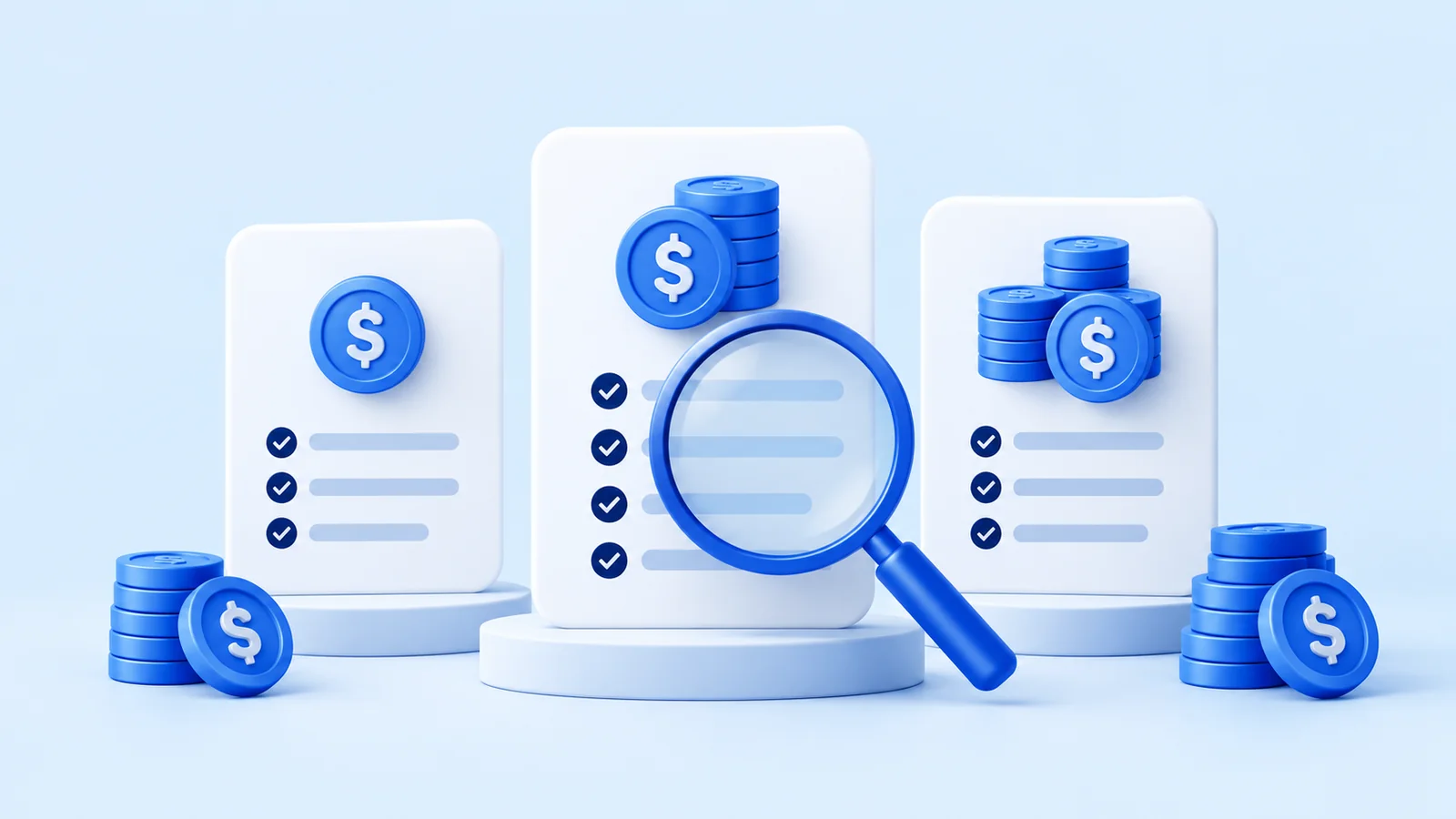 Blue-and-white editorial illustration for a ZeroRank AI search resource