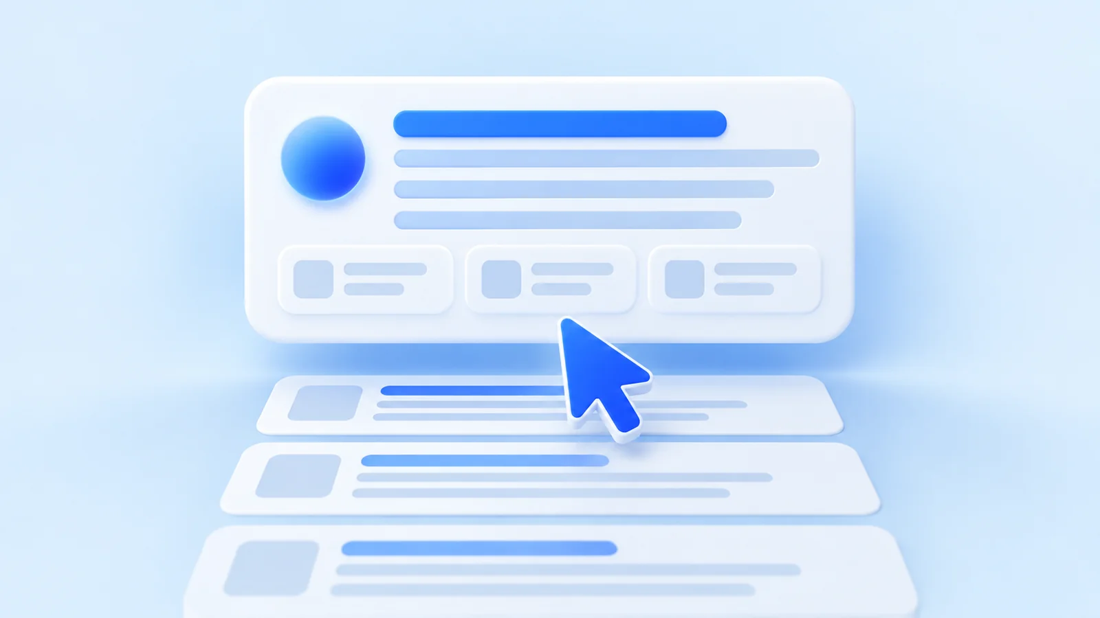 Blue-and-white editorial illustration for a ZeroRank AI search resource